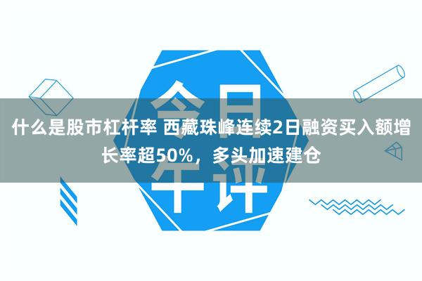 什么是股市杠杆率 西藏珠峰连续2日融资买入额增长率超50%，多头加速建仓