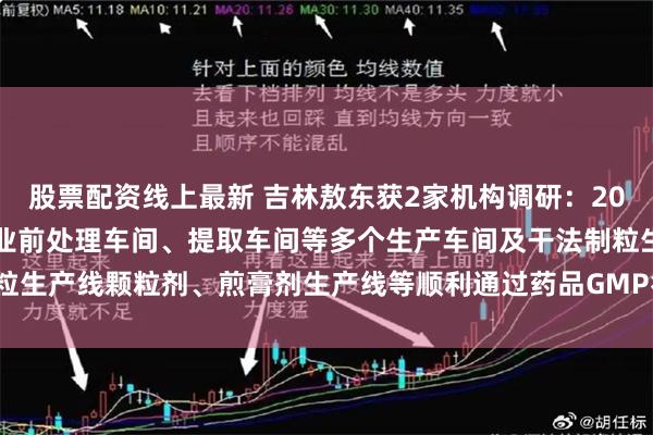 股票配资线上最新 吉林敖东获2家机构调研：2025年1月23日，延边药业前处理车间、提取车间等多个生产车间及干法制粒生产线颗粒剂、煎膏剂生产线等顺利通过药品GMP符合性检查（附调研问答）