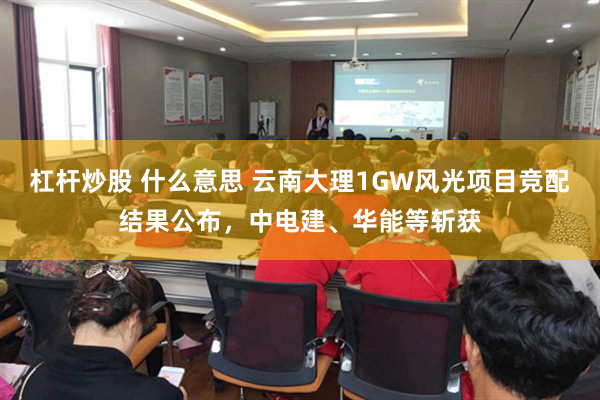 杠杆炒股 什么意思 云南大理1GW风光项目竞配结果公布，中电建、华能等斩获