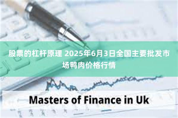 股票的杠杆原理 2025年6月3日全国主要批发市场鸭肉价格行情