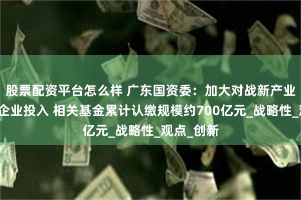 股票配资平台怎么样 广东国资委：加大对战新产业和高科技企业投入 相关基金累计认缴规模约700亿元_战略性_观点_创新