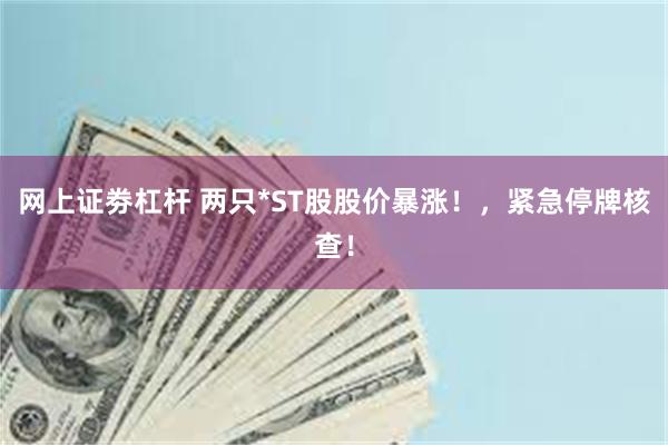 网上证劵杠杆 两只*ST股股价暴涨！，紧急停牌核查！