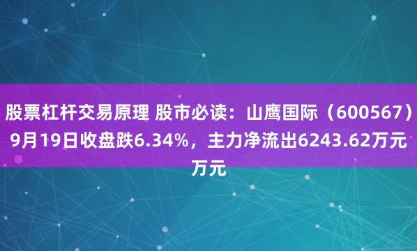 股票杠杆交易原理 股市必读：山鹰国际（600567）9月19日收盘跌6.34%，主力净流出6243.62万元