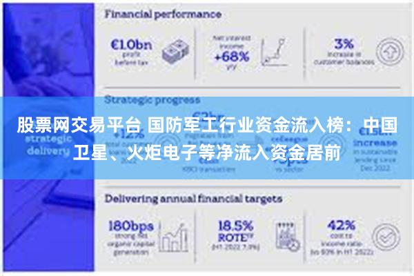 股票网交易平台 国防军工行业资金流入榜：中国卫星、火炬电子等净流入资金居前