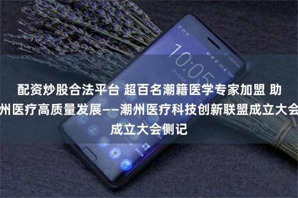 配资炒股合法平台 超百名潮籍医学专家加盟 助力潮州医疗高质量发展——潮州医疗科技创新联盟成立大会侧记