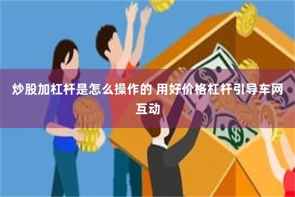 炒股加杠杆是怎么操作的 用好价格杠杆引导车网互动