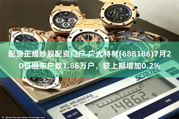 配资正规炒股配资门户 广大特材(688186)7月20日股东户数1.86万户，较上期增加0.2%