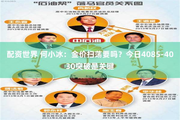 配资世界 何小冰：金价扫荡要吗？今日4085-4030突破是关键