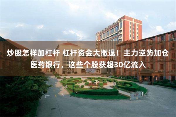 炒股怎样加杠杆 杠杆资金大撤退！主力逆势加仓医药银行，这些个股获超30亿流入
