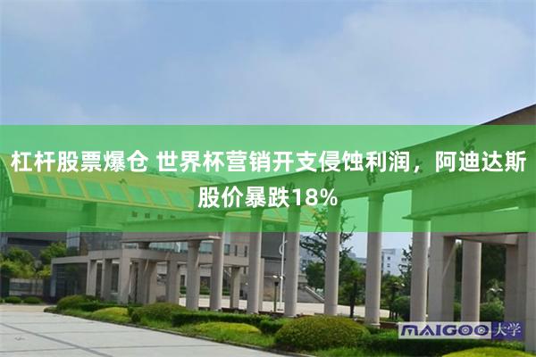 杠杆股票爆仓 世界杯营销开支侵蚀利润，阿迪达斯股价暴跌18%