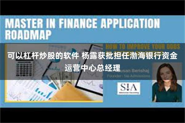 可以杠杆炒股的软件 杨露获批担任渤海银行资金运营中心总经理