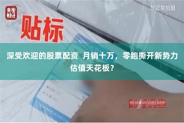 深受欢迎的股票配资  月销十万，零跑撕开新势力估值天花板？