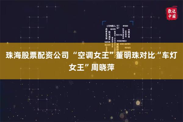 珠海股票配资公司 “空调女王”董明珠对比“车灯女王”周晓萍