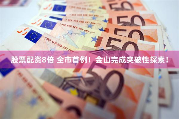 股票配资8倍 全市首例！金山完成突破性探索！