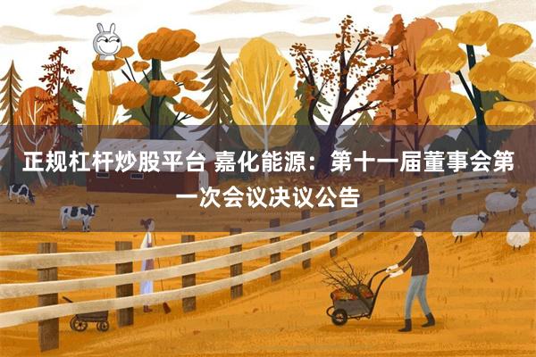 正规杠杆炒股平台 嘉化能源：第十一届董事会第一次会议决议公告